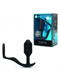 Черное эрекционное кольцо с анальным плагом Snug   Tug - b-Vibe - в Жуковском купить с доставкой