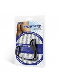 Стимулятор простаты с фиксацией эрекционным кольцом Prostate Gear - BlueLine - в Жуковском купить с доставкой