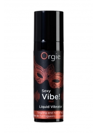 Разогревающий гель для массажа ORGIE Sexy Vibe Hot с эффектом вибрации - 15 мл. - ORGIE - купить с доставкой в Жуковском