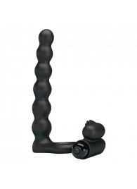 Черная насадка для двойной стимуляции Hercules Penis Sheath III - 15,3 см. - Baile - купить с доставкой в Жуковском