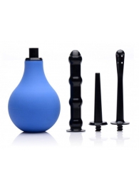 Анальный душ с 3 насадками Premium One-way Valve Anal Douche Set - XR Brands - купить с доставкой в Жуковском