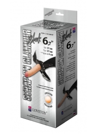 Пояс-трусики с насадкой Glamour - 17 см. - LOVETOY (А-Полимер) - купить с доставкой в Жуковском