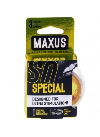 Презервативы с точками и рёбрами в пластиковом кейсе MAXUS Special - 3 шт. - Maxus - купить с доставкой в Жуковском