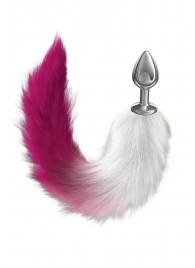 Серебристая анальная пробка с розовым хвостом Galaxy - Lola Games - купить с доставкой в Жуковском
