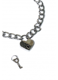 Серебристый ошейник Embrace с ключиком - Lola Games - купить с доставкой в Жуковском