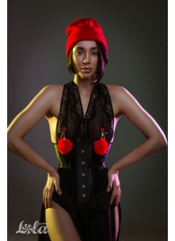 Зажимы на соски Angelic с красными меховыми шариками - Lola Games - купить с доставкой в Жуковском