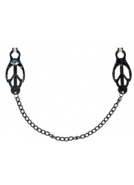 Зажимы на соски Darkside с цепочкой - Lola Games - купить с доставкой в Жуковском