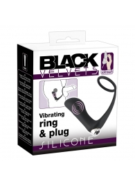 Черное эрекционное кольцо с анальной вибропробкой Vibrating Ring   Plug - Orion - в Жуковском купить с доставкой