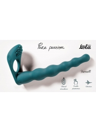 Зеленая вибронасадка для двойного проникновения Farnell - 17 см. - Lola Games - купить с доставкой в Жуковском