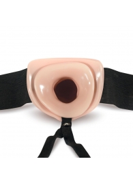 Телесный полый страпон Dr. Skin 6 Inch Hollow Strap On - 15,2 см. - Blush Novelties - купить с доставкой в Жуковском