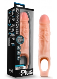 Телесный реалистичный фаллоудлинитель 9 Inch Silicone Cock Sheath Penis Extender - 22,86 см. - Blush Novelties - в Жуковском купить с доставкой