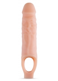 Телесный реалистичный фаллоудлинитель 9 Inch Silicone Cock Sheath Penis Extender - 22,86 см. - Blush Novelties - в Жуковском купить с доставкой