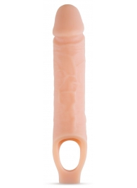 Телесный реалистичный фаллоудлинитель 10 Inch Silicone Cock Sheath Penis Extender - 25,4 см. - Blush Novelties - в Жуковском купить с доставкой