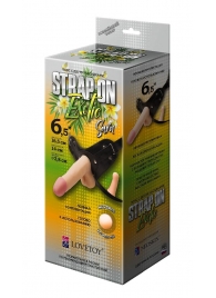 Пояс-трусики с 2 насадками Exotic-Sara - 16,5 см. - LOVETOY (А-Полимер) - купить с доставкой в Жуковском