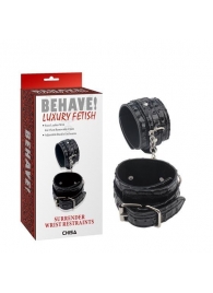 Черные наручники Surrender Wrist Restraints - Chisa - купить с доставкой в Жуковском