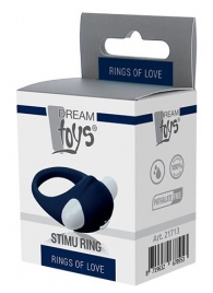 Гладкое синее эрекционное виброкольцо STIMU RING - Dream Toys - в Жуковском купить с доставкой