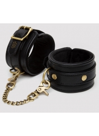 Черные оковы на ноги Bound to You Faux Leather Ankle Cuffs - Fifty Shades of Grey - купить с доставкой в Жуковском