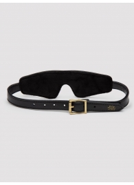 Черная плотная маска на глаза Bound to You Faux Leather Blindfold - Fifty Shades of Grey - купить с доставкой в Жуковском