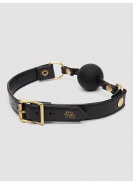 Черный кляп-шар Bound to You Faux Leather Ball Gag - Fifty Shades of Grey - купить с доставкой в Жуковском
