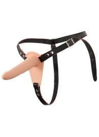 Телесный поясной страпон с вибрацией Vibrating Strap-On - 15,7 см. - Orion - купить с доставкой в Жуковском