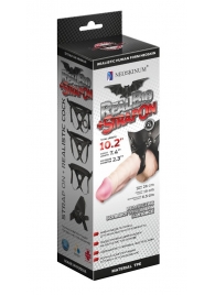 Гигантский фаллоимитатор на присоске в комплекте с трусиками - 26 см. - LOVETOY (А-Полимер) - купить с доставкой в Жуковском