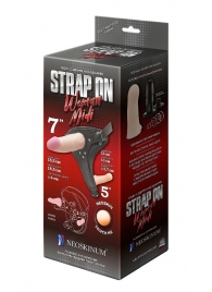 Реалистичный страпон Woman Midi с вагинальной пробкой - 19 см. - LOVETOY (А-Полимер) - купить с доставкой в Жуковском