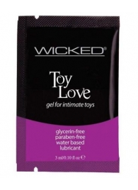 Лубрикант на водной основе для использования с игрушками WICKED Toy Love - 3 мл. - Wicked - купить с доставкой в Жуковском