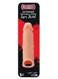 Телесная насадка EXTENDER WITH BALL STRAP 6.5 - 17 см. - Dream Toys - в Жуковском купить с доставкой