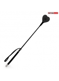 Черный стек с наконечником-сердечком - 54 см. - Notabu - купить с доставкой в Жуковском