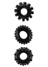 Набор из 3 черных эрекционных колец SET OF 3 COCKRINGS - Dream Toys - в Жуковском купить с доставкой