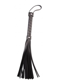 Черная многохвостая плеть Pleasure Whip - 46 см. - Chisa - купить с доставкой в Жуковском