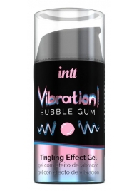 Жидкий интимный гель с эффектом вибрации Vibration! Bubble Gum - 15 мл. - INTT - купить с доставкой в Жуковском