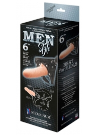 Телесный пустотелый харнесс MEN Style - 17,5 см. - LOVETOY (А-Полимер) - купить с доставкой в Жуковском