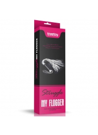 Серебристая плетка Struggle My Flogger с черной ручкой - 45 см. - Lovetoy - купить с доставкой в Жуковском