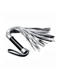 Серебристая плетка Struggle My Flogger с черной ручкой - 45 см. - Lovetoy - купить с доставкой в Жуковском