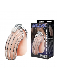 Металлическая клетка Prisoner Cock Сage с замком - BlueLine - купить с доставкой в Жуковском