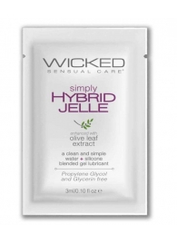 Гель-лубрикант на водно-силиконовой основе Simply Hybrid Jelle - 3 мл. - Wicked - купить с доставкой в Жуковском