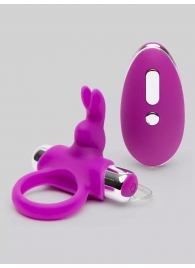 Лиловое виброкольцо с пультом ДУ Remote Control Cock Ring - Happy Rabbit - в Жуковском купить с доставкой
