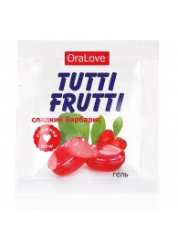 Гель-смазка Tutti-frutti со вкусом барбариса - 4 гр. - Биоритм - купить с доставкой в Жуковском
