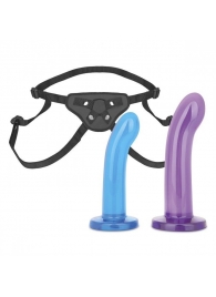 Страпон унисекс Beginners Strap-On с 2 насадками - 15 и 13 см. - Lux Fetish - купить с доставкой в Жуковском