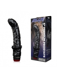 Черный вибромассажер простаты 6  Premium Prostate Massager - BlueLine - в Жуковском купить с доставкой