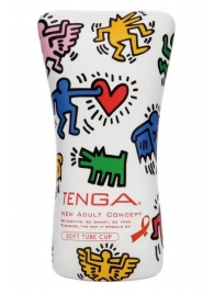 Мастурбатор-туба Keith Haring Soft Tube CUP - Tenga - в Жуковском купить с доставкой