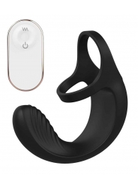 Черный анальный стимулятор с эрекционными кольцами Remote Couple Teaser - Dream Toys - в Жуковском купить с доставкой