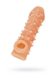 Телесная закрытая насадка с пупырышками Cock Sleeve Size M - 15,6 см. - KOKOS - в Жуковском купить с доставкой