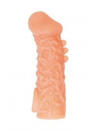 Телесная закрытая насадка с шершавой головкой Cock Sleeve Size S - 13,8 см. - KOKOS - в Жуковском купить с доставкой