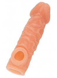 Телесная закрытая насадка с шершавой головкой Cock Sleeve Size M - 15,6 см. - KOKOS - в Жуковском купить с доставкой