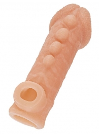Телесная закрытая насадка с шишечками Cock Sleeve Size L - 17,6 см. - KOKOS - в Жуковском купить с доставкой