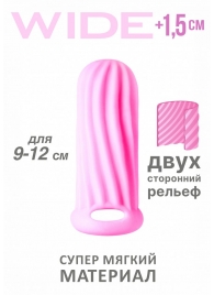 Розовый фаллоудлинитель Homme Wide - 11 см. - Lola Games - в Жуковском купить с доставкой