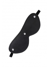 Черная кожаная маска Anonymo с мягким подкладом - ToyFa - купить с доставкой в Жуковском