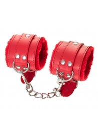 Красные наручники Anonymo из искусственной кожи - ToyFa - купить с доставкой в Жуковском